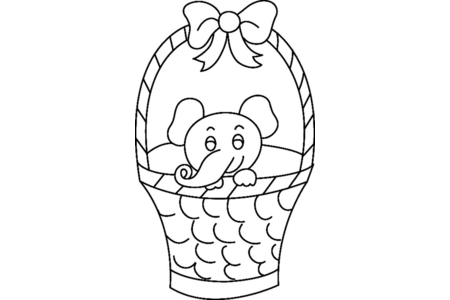 Coloriage Eléphant 08 – 10doigts.fr