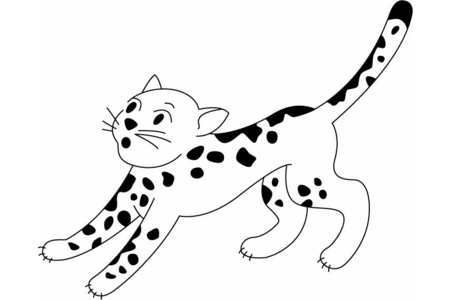 Coloriage Léopard01 – 10doigts.fr