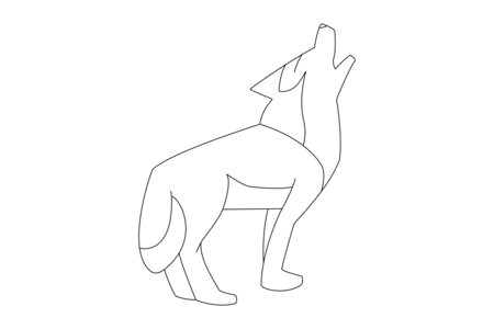 Coloriage Loup 01 – 10doigts.fr