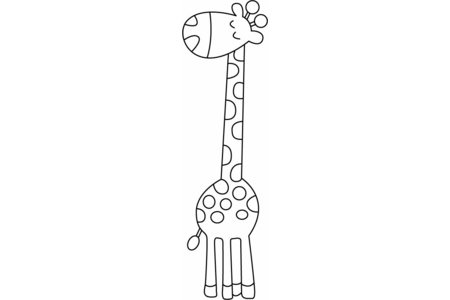Coloriage Girafe 01 – 10doigts.fr