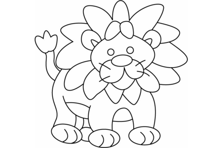 Coloriage Lion 01 – 10doigts.fr