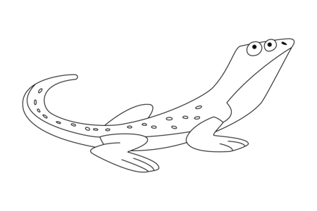 Coloriage Lézard 01 – 10doigts.fr