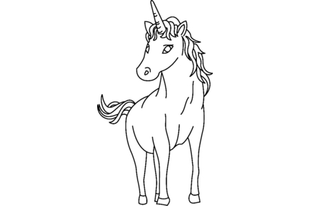 Coloriage Licorne 04 – 10doigts.fr