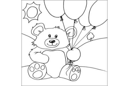 Coloriage Ourson 01 – 10doigts.fr