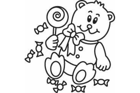 Coloriage Ourson 07 – 10doigts.fr