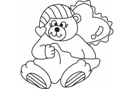 Coloriage Ourson 12 – 10doigts.fr