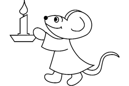 Coloriage Souris 04 – 10doigts.fr