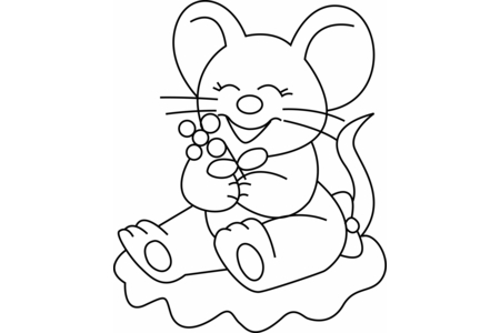 Coloriage Souris 08 – 10doigts.fr