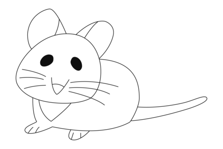 Coloriage Souris 14 – 10doigts.fr