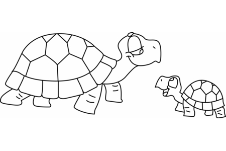 Coloriage Tortue 01 – 10doigts.fr