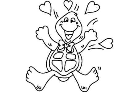 Coloriage Tortue 02 – 10doigts.fr
