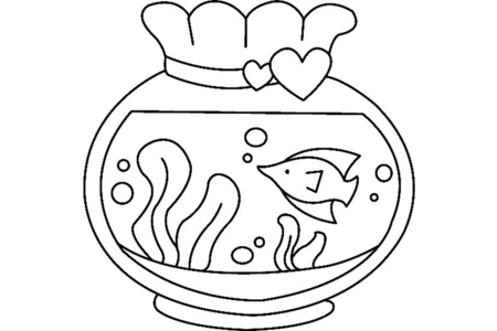 Coloriage Aquarium 1 – 10doigts.fr