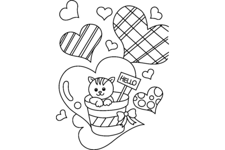 Coloriage Chat 01 – 10doigts.fr