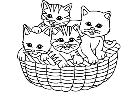 Coloriage Chat 07 – 10doigts.fr