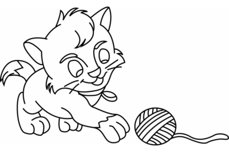 Coloriage Chat 13 – 10doigts.fr