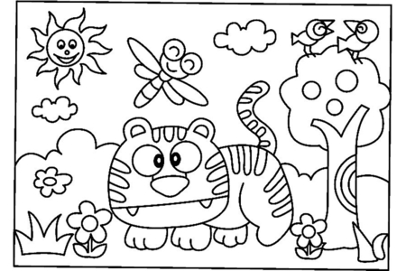 Coloriage Chat 19 – 10doigts.fr