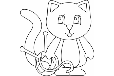 Coloriage Chat 30 – 10doigts.fr