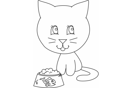 Coloriage Chat 32 – 10doigts.fr