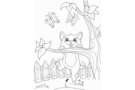 Coloriage Chat 38 – 10doigts.fr