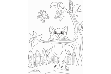 Coloriage Chat 38 – 10doigts.fr