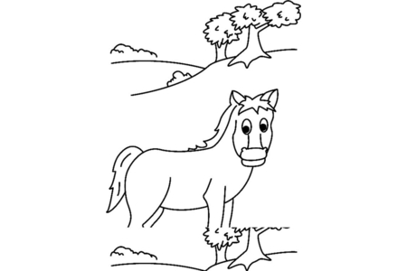 Coloriage Cheval 06 – 10doigts.fr