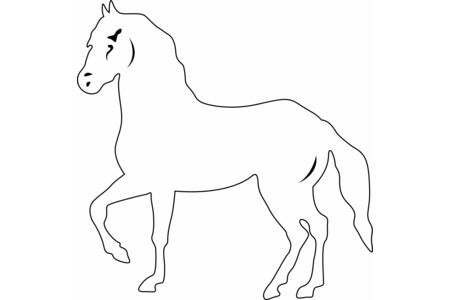 Coloriage Cheval01 – 10doigts.fr
