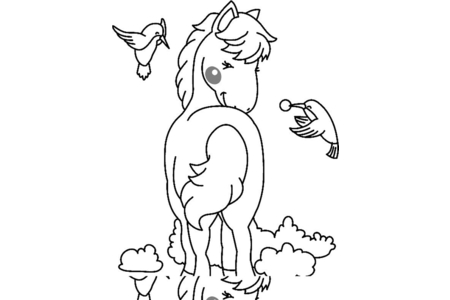 Coloriage Cheval03 – 10doigts.fr