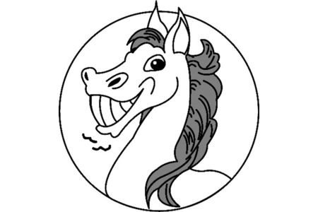 Coloriage Cheval04 – 10doigts.fr