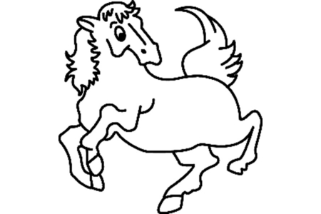 Coloriage Cheval05 – 10doigts.fr