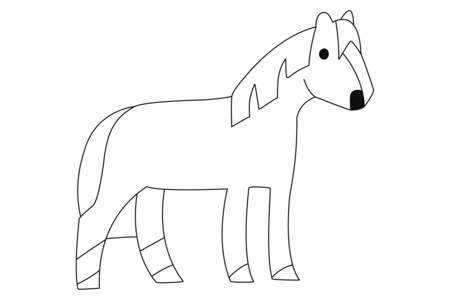 Coloriage Cheval07 – 10doigts.fr