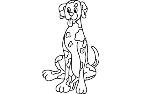 Coloriage Chien 08 – 10doigts.fr