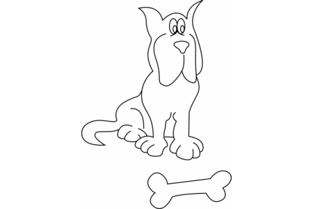 Coloriage Chien 17 – 10doigts.fr