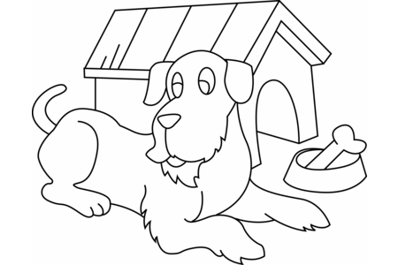 Coloriage Chien 20 – 10doigts.fr