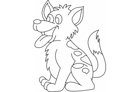 Coloriage Chien 21 – 10doigts.fr