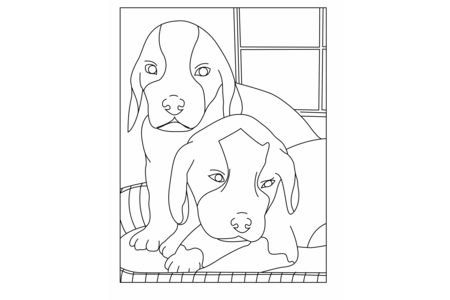 Coloriage Chien 28 – 10doigts.fr