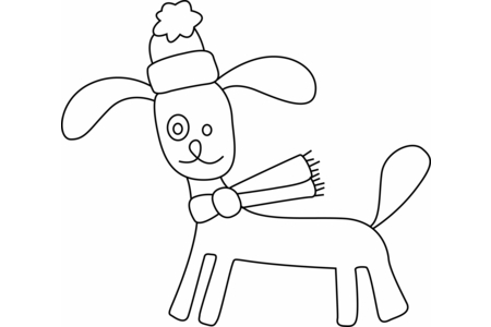 Coloriage Chien 33 – 10doigts.fr