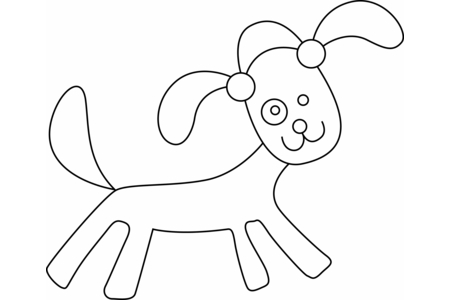 Coloriage Chien 34 – 10doigts.fr