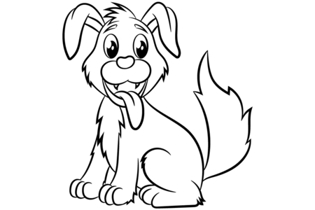 Coloriage Chien 36 – 10doigts.fr