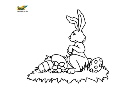 Coloriage Lapin 56 – 10doigts.fr