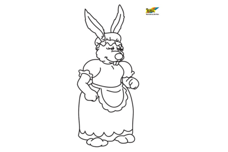 Coloriage Lapin 75 – 10doigts.fr