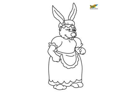 Coloriage Lapin 75 – 10doigts.fr