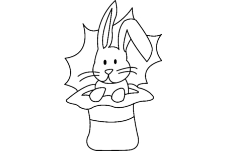 Coloriage Lapin n02 – 10doigts.fr