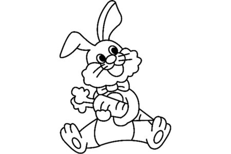 Coloriage Lapin n07 – 10doigts.fr