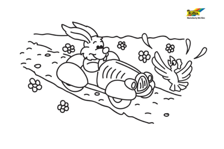 Coloriage Lapin n60 – 10doigts.fr