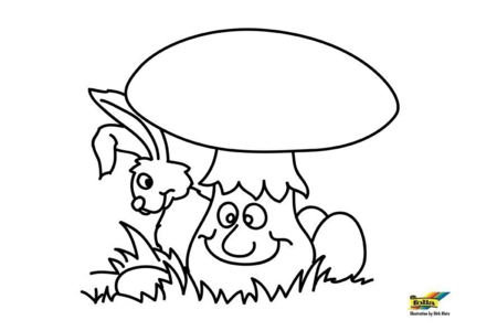 Coloriage Lapin n84 – 10doigts.fr