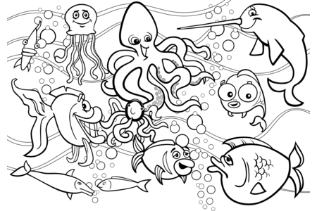 Coloriage Animaux-marins1 – 10doigts.fr