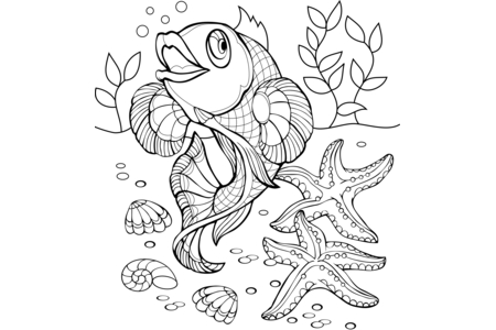 Coloriage Animaux-marins12 – 10doigts.fr
