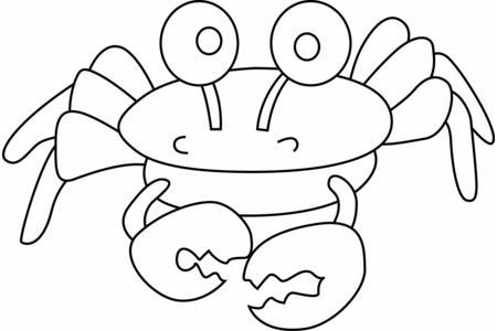 Coloriage Crabe 01 – 10doigts.fr