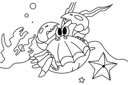 Coloriage Crabe 04 – 10doigts.fr