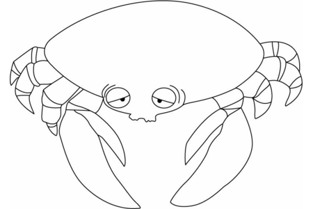 Coloriage Crabe 05 – 10doigts.fr
